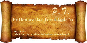 Prikosovits Terestyén névjegykártya